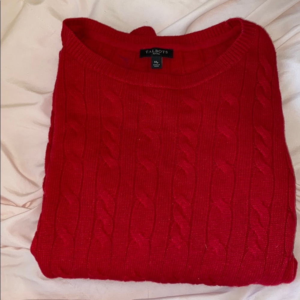 Talbots red sweater